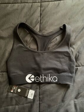 ETHIKA XS BLACK SPORTS BRA